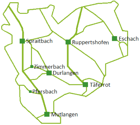 Karte Gemeinden